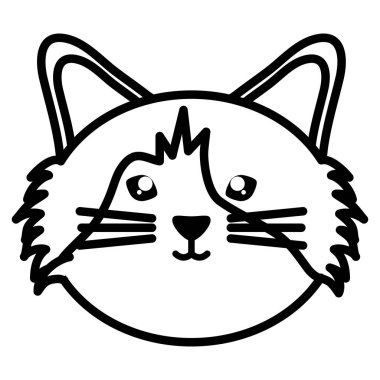 sevimli küçük kedi pet kafa karakteri