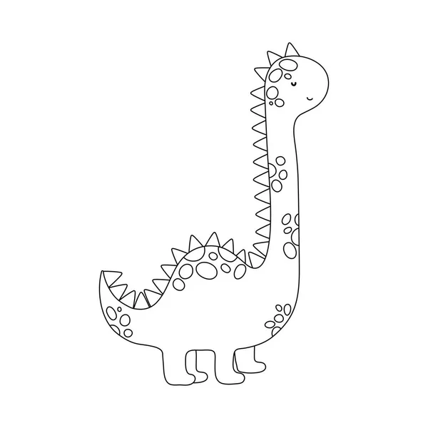 かわいいアパトサウルス文字アイコン — ストックベクタ