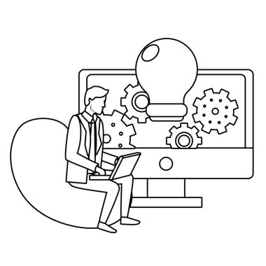 işadamı icra avatar siyah beyaz