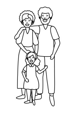 couple with child black and white