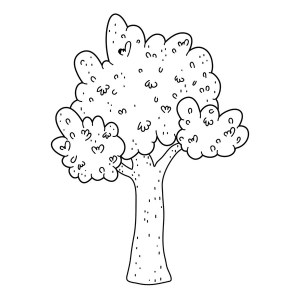 Lindo icono de planta de árbol — Vector de stock