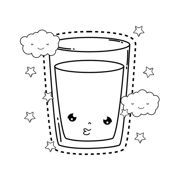 Персонаж молочного стекла кавайи — стоковый вектор