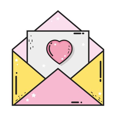 kalp simgesi olan zarf