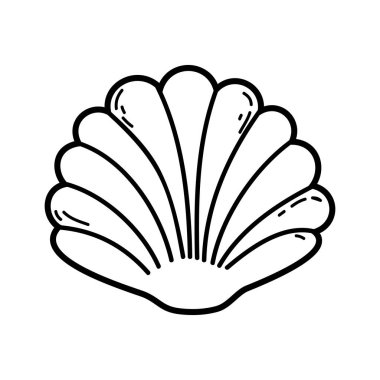 Dekoratif kabuk izole simge