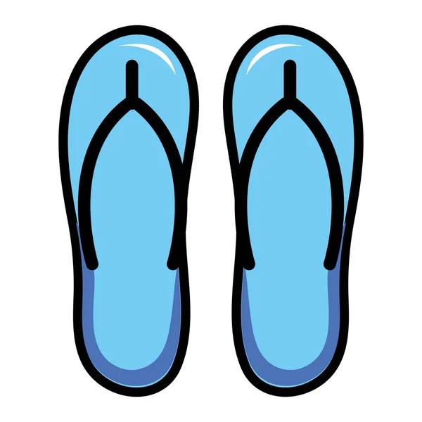 Flip-Flops Sandalen Karikatur — Stockvektor