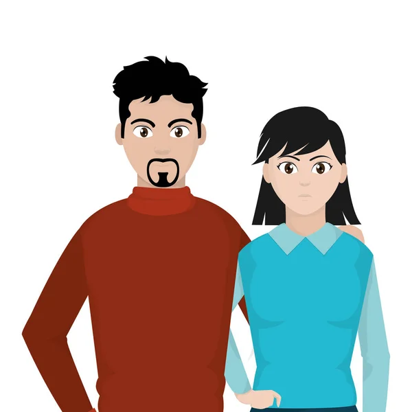 Pareja de jóvenes — Vector de stock