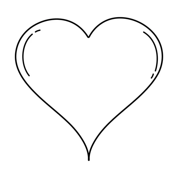 Hjärta kärlek isolerade ikonen — Stock vektor