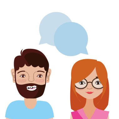 Genç çift çizgi film