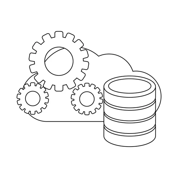 Tecnología informática apoyo dibujos animados — Archivo Imágenes Vectoriales