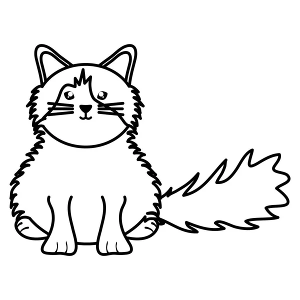 Kucing kecil lucu karakter hewan peliharaan - Stok Vektor