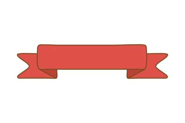 Ribbon icon cartoon — Stock Vector