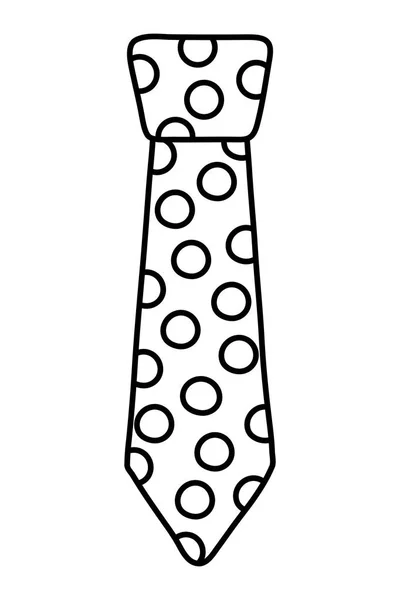 Gravata ícone cartoon preto e branco — Vetor de Stock