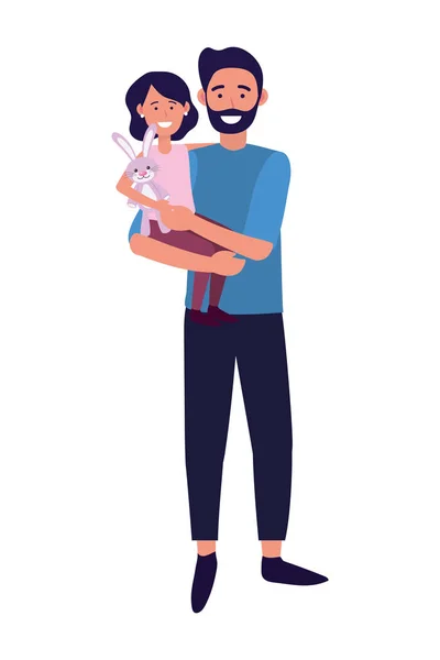 Hombre llevando un niño — Archivo Imágenes Vectoriales