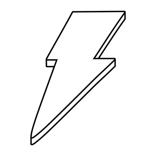 Belysning ikon tecknad svart och vitt — Stock vektor