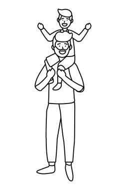 bir çocuk taşıyan adam