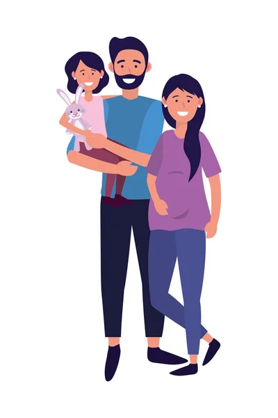 Couple with child — Stock Vector