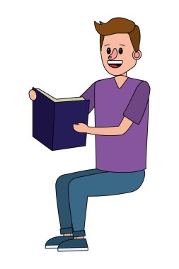 Eğitim adam çizgi film