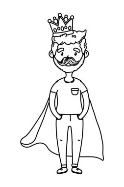 taç siyah ve beyaz adam