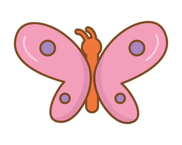 Icône papillon dessin animé — Image vectorielle