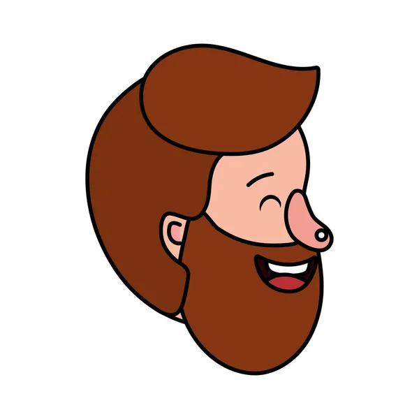 Hombre cara de dibujos animados — Vector de stock