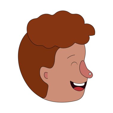 Adamın yüzü karikatür