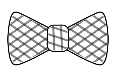 siyah ve beyaz Bow kravat simgesi