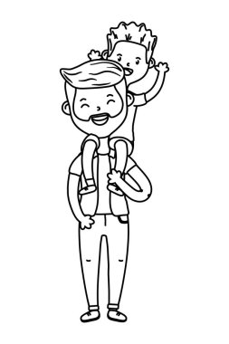 taşıma çocuk siyah ve beyaz adam