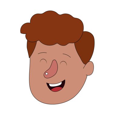 Adamın yüzü karikatür