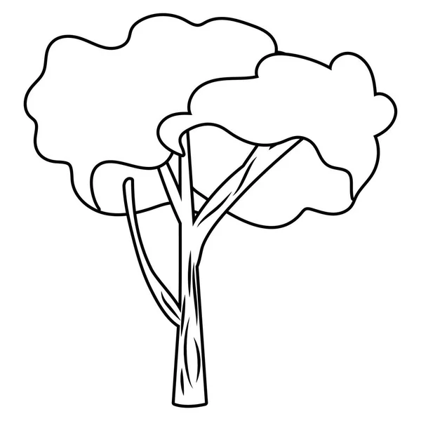 Venkovní přírodní strom kreslený — Stockový vektor