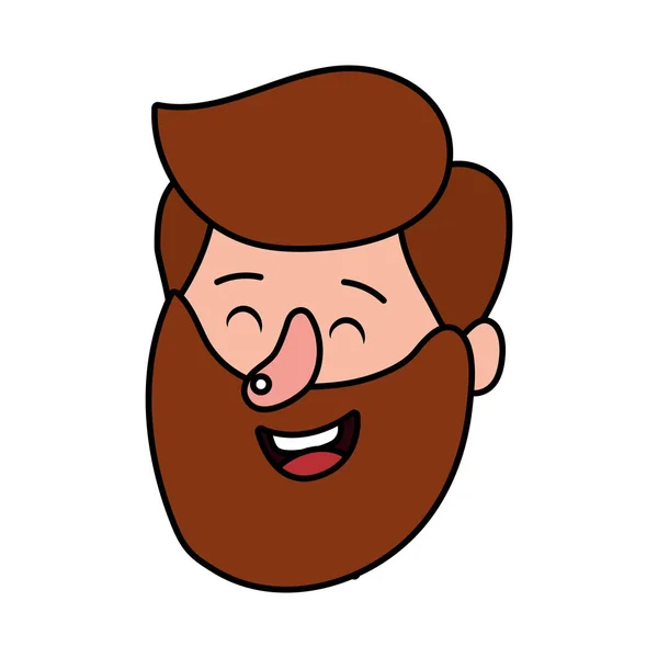 Homme visage dessin animé — Image vectorielle