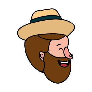 Adamın yüzü karikatür