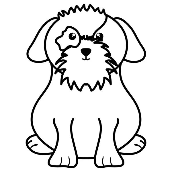 Милый маленький собачий персонаж — стоковый вектор