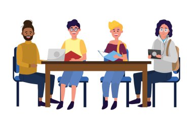 Genç insanlar çizgi film karakteri