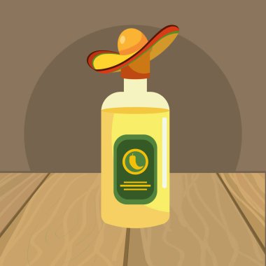 Meksika simgesi karikatür Restoran masada