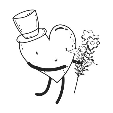 kalp aşk kawaii karakter