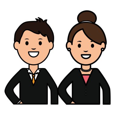 Genç iş çifti karakterleri