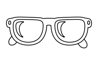 Gözlük objektif karikatür