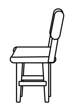 sandalye simgesi karikatür siyah beyaz