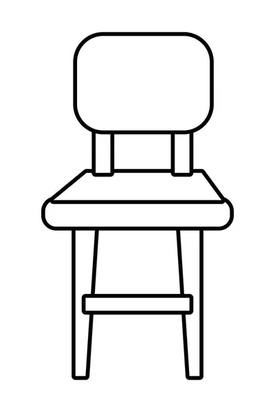 Stuhl-Ikone Cartoon schwarz-weiß — Stockvektor