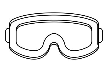 askeri gözlük simgesi siyah beyaz