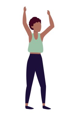 Genç kadın çizgi film