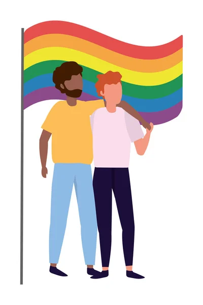 Homoseksüel gururlu karikatür — Stok Vektör