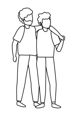 genç adam çizgi film