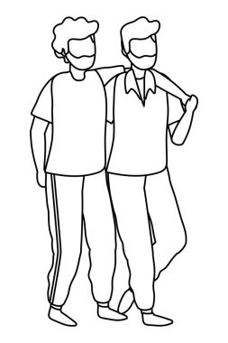 genç adam çizgi film