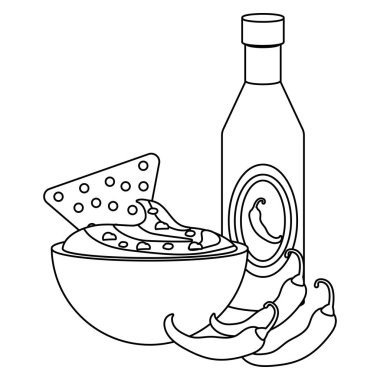 lezzetli Meksika yemeği çizgi film