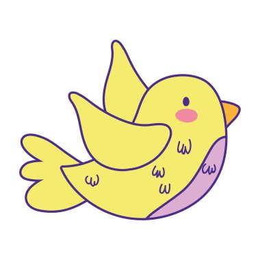 sevimli ve küçük kuş uçan