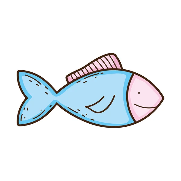 Vis dierlijke geïsoleerde pictogram — Stockvector