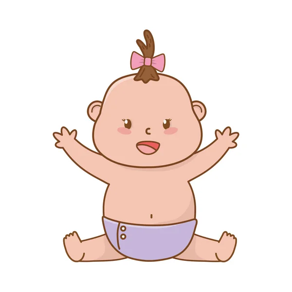 Niedliche Baby-Dusche Cartoon — Stockvektor
