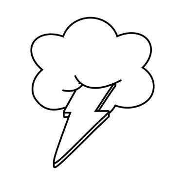 bulut ve aydınlatma siyah ve beyaz