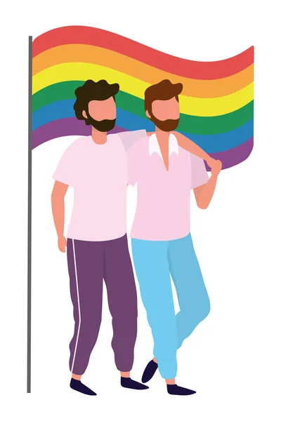 Homoseksuele trotse cartoon — Stockvector